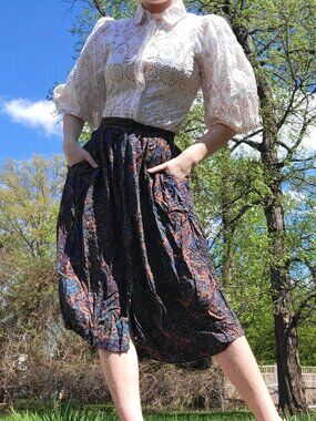 Giorgio Sant' Angelo vintage 70s midi skirt